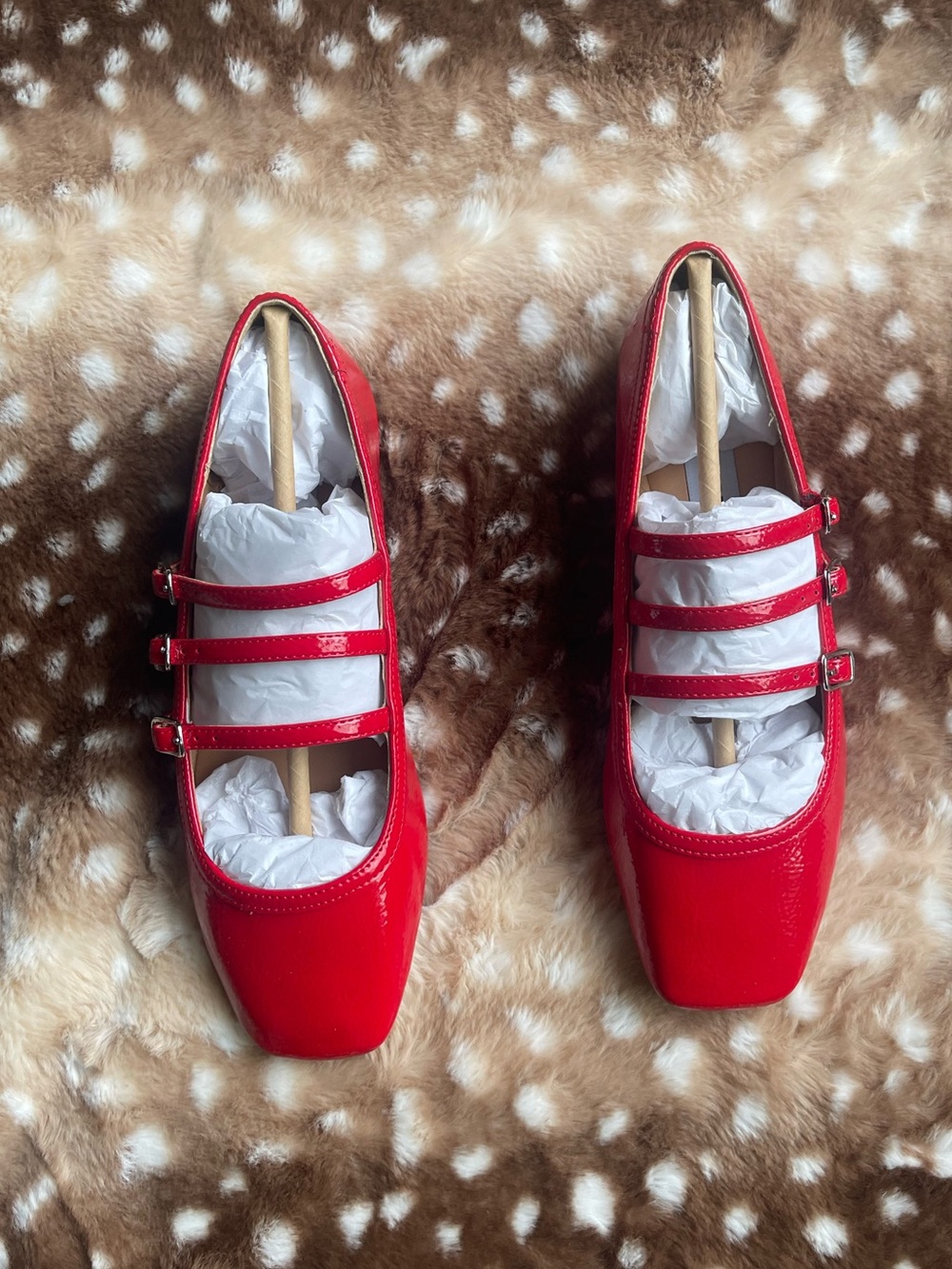 Red Steve Madden ballet flats